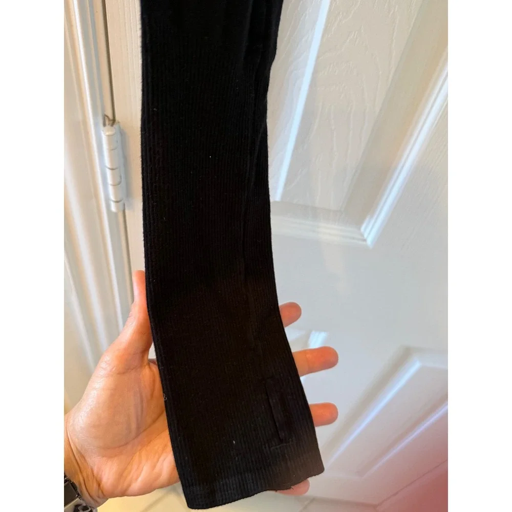Free People Movement Black‎ Cropped Long Sleeve Top M/L V Neck Athleisure